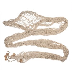 Clayre & Eef 66072 Dekoracja Fishnet Beige 200x400 cm Styl wiejski