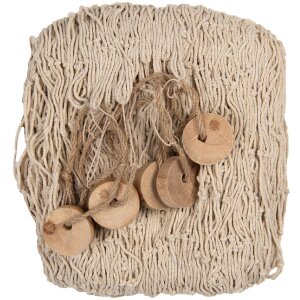 Clayre & Eef 66072 Dekoracja Fishnet Beige 200x400 cm Styl wiejski