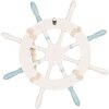 Clayre & Eef 6H2403 Kierownica dekoracyjna biało-niebieska 34 cm drewno MDF