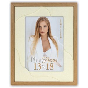 Drewniana ramka na zdjęcia ZEP Grace 15x20 cm z gipsowym...
