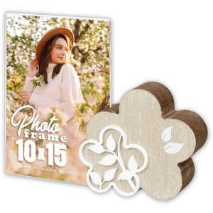 ZEP akrylowa i drewniana ramka na zdjęcia Flora 10x15 cm