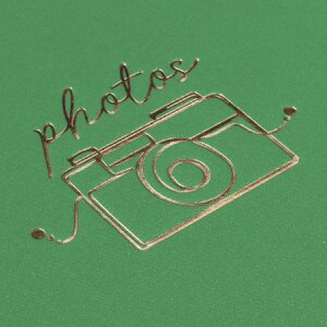 Album spiralny OLIVER zielony 13x19 cm – naklejki, 20 stron