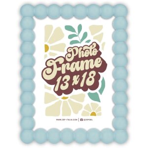 Drewniana ramka na zdjęcia ZEP Pop Blue 13x18 cm