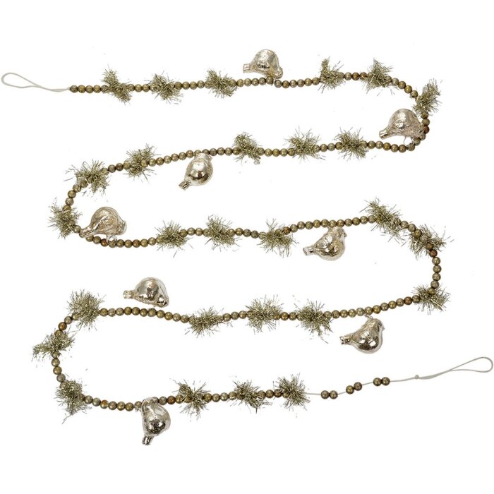 Clayre & Eef 65989 Girlanda świąteczna srebrna 180 cm żelazna w stylu country