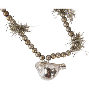 Clayre & Eef 65989 Girlanda świąteczna srebrna 180 cm...