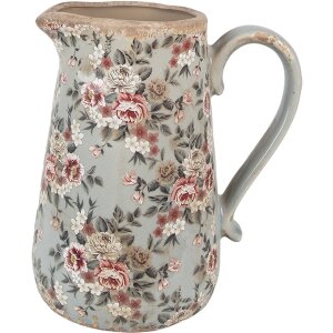 Clayre & Eef dzbanek dekoracyjny ceramiczny szary...