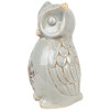 Clayre & Eef Sowa dekoracyjna ceramiczna szaro-różowa 13x12x22 cm styl wiejski vintage