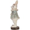 Clayre & Eef Królik dekoracyjny w stylu wiejskim beżowo-niebieski 11x10x28 cm polyresin