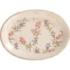 Clayre & Eef Talerz Dekoracyjny Ceramiczny Beżowy Różowy 25x18 cm Styl Vintage
