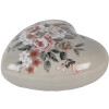 Clayre & Eef Dekoracyjne serce ceramiczne szaro-różowe 11x11x4 cm styl wiejski