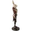 Clayre & Eef Królik dekoracyjny polyresin beżowo-czerwony 17x15x51 cm Figurka wielkanocna