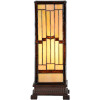 LumiLamp 5LL-6358 Lampa stołowa Tiffany Beżowy Brąz 17x17x44cm E27 Szkło Polyresin