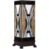 LumiLamp 5LL-6359 Lampa stołowa Tiffany brązowo-beżowa 17x17x44 cm E27 40W