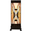 LumiLamp 5LL-6359 Lampa stołowa Tiffany brązowo-beżowa 17x17x44 cm E27 40W