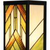 LumiLamp 5LL-6361 Lampa ścienna Tiffany beżowo-zielona 14x16x40 cm E27 szkło metal
