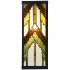 LumiLamp 5LL-6361 Lampa ścienna Tiffany beżowo-zielona 14x16x40 cm E27 szkło metal