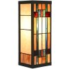 LumiLamp 5LL-6362 Lampa ścienna Tiffany beżowo-brązowa 14x16x40cm E27 szkło metal