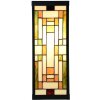 LumiLamp 5LL-6363 Lampa ścienna Tiffany beżowo-zielona 14x16x40cm E27 szkło metal