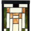 LumiLamp 5LL-6363 Lampa ścienna Tiffany beżowo-zielona 14x16x40cm E27 szkło metal