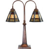 LumiLamp 5LL-6366 Lampa stołowa Tiffany brązowe szkło 48x19x64 cm E27