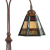 LumiLamp 5LL-6366 Lampa stołowa Tiffany brązowe szkło 48x19x64 cm E27