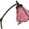 LumiLamp 5LL-6369 Lampa stołowa Tiffany różowo-brązowa 26x19x50cm E14