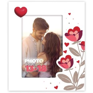 ZEP Drewniana ramka na zdjęcia Giselle White Heart...