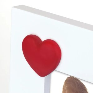 ZEP Drewniana ramka na zdjęcia Giselle White Heart Flowers 10x15 cm lub 13x18 cm