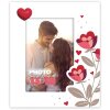 ZEP Drewniana ramka na zdjęcia Giselle White Heart Flowers 10x15 cm lub 13x18 cm