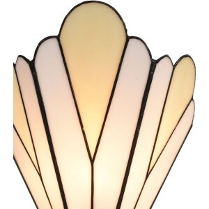 LumiLamp 5LL-6365 Lampa Ścienna Tiffany Biały Beż 20x10x29cm E14 Szkło Metal