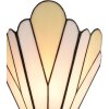 LumiLamp 5LL-6365 Lampa Ścienna Tiffany Biały Beż 20x10x29cm E14 Szkło Metal