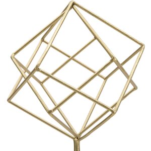 Rzeźba Mauro Ferretti Cube 16x18x52,5 cm biało-złota