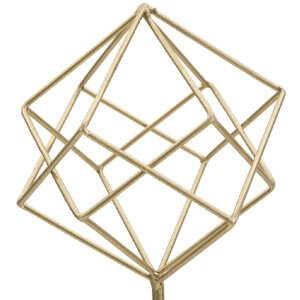 Rzeźba Mauro Ferretti Cube 16x18x41,5 cm biało-złota