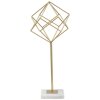 Rzeźba Mauro Ferretti Cube 16x18x41,5 cm biało-złota