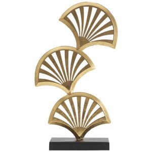 Rzeźba Mauro Ferretti Triple Leaf 23,5x10x44 cm złoto-czarna