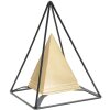 Mauro Ferretti rzeźba piramida z metalową ramą 15x15x21 cm złoto-czarny