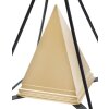 Mauro Ferretti rzeźba piramida z metalową ramą 15x15x21 cm złoto-czarny