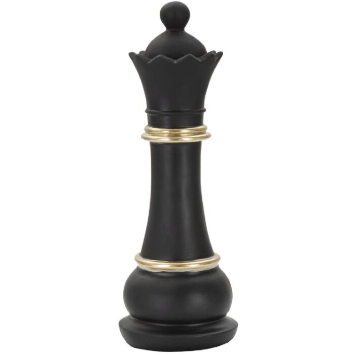 Rzeźba Mauro Ferretti Królowa 9x25,5 cm czarno-złota