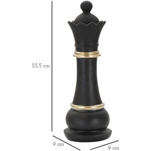 Rzeźba Mauro Ferretti Królowa 9x25,5 cm czarno-złota