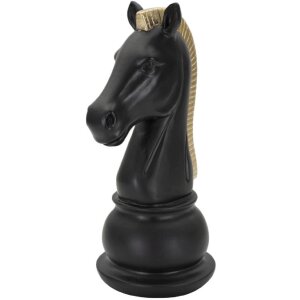 Rzeźba Mauro Ferretti Koń 10,5x8,5x19 cm czarno-złoty