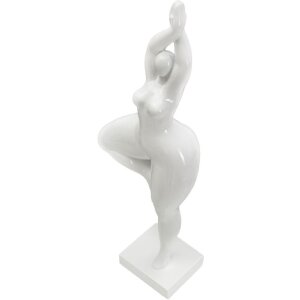 Mauro Ferretti figurka do jogi stojąca Kobieta Joga 16x9x45,8 cm biała