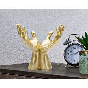 Rzeźba dłoni Mauro Ferretti Peace Hands 25x15x24 cm złota