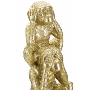 Mauro Ferretti figurka dekoracyjna małpka wieża Ø10,5x30 cm błyszczące złoto