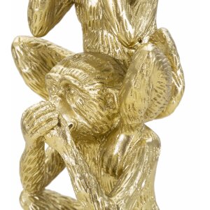 Mauro Ferretti figurka dekoracyjna małpka wieża Ø10,5x30 cm błyszczące złoto