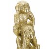 Mauro Ferretti figurka dekoracyjna małpka wieża Ø10,5x30 cm błyszczące złoto