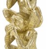 Mauro Ferretti figurka dekoracyjna małpka wieża Ø10,5x30 cm błyszczące złoto