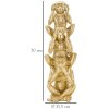 Mauro Ferretti figurka dekoracyjna małpka wieża Ø10,5x30 cm błyszczące złoto