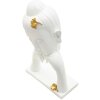 Mauro Ferretti Popiersie Buddy 21,5x13x36 cm białe złoto