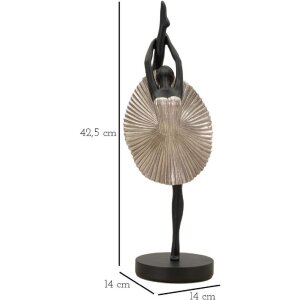 Mauro Ferretti figurka tancerki 14x14x42,5 cm czarny srebrny