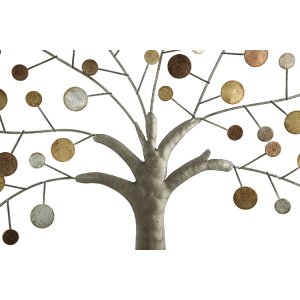 Mauro Ferretti panel ścienny drzewo życia Ø61x1,8 cm złoty naturalny